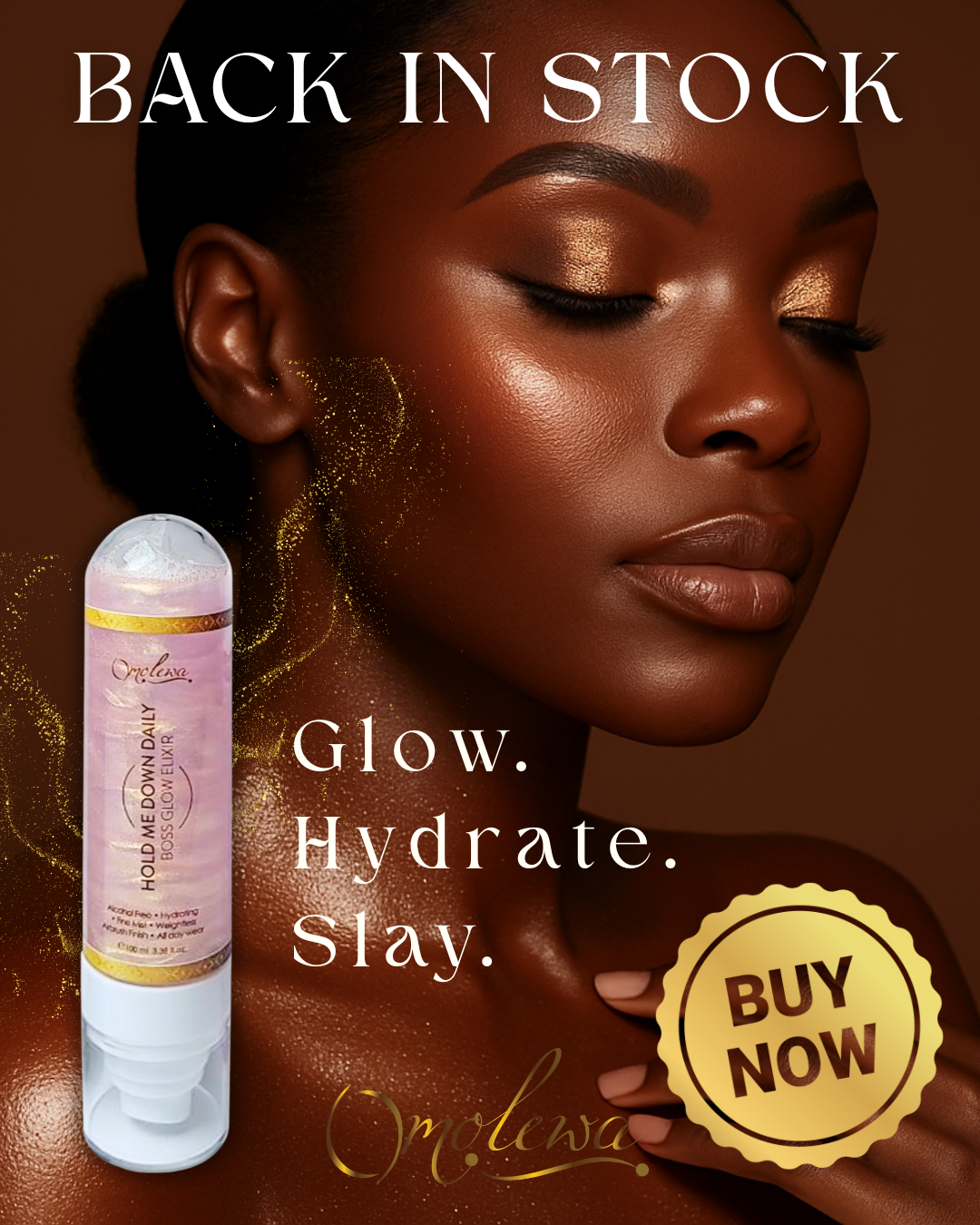 Boss Glow Elixir - (Hold Me Down Spray) omolewa-makeup