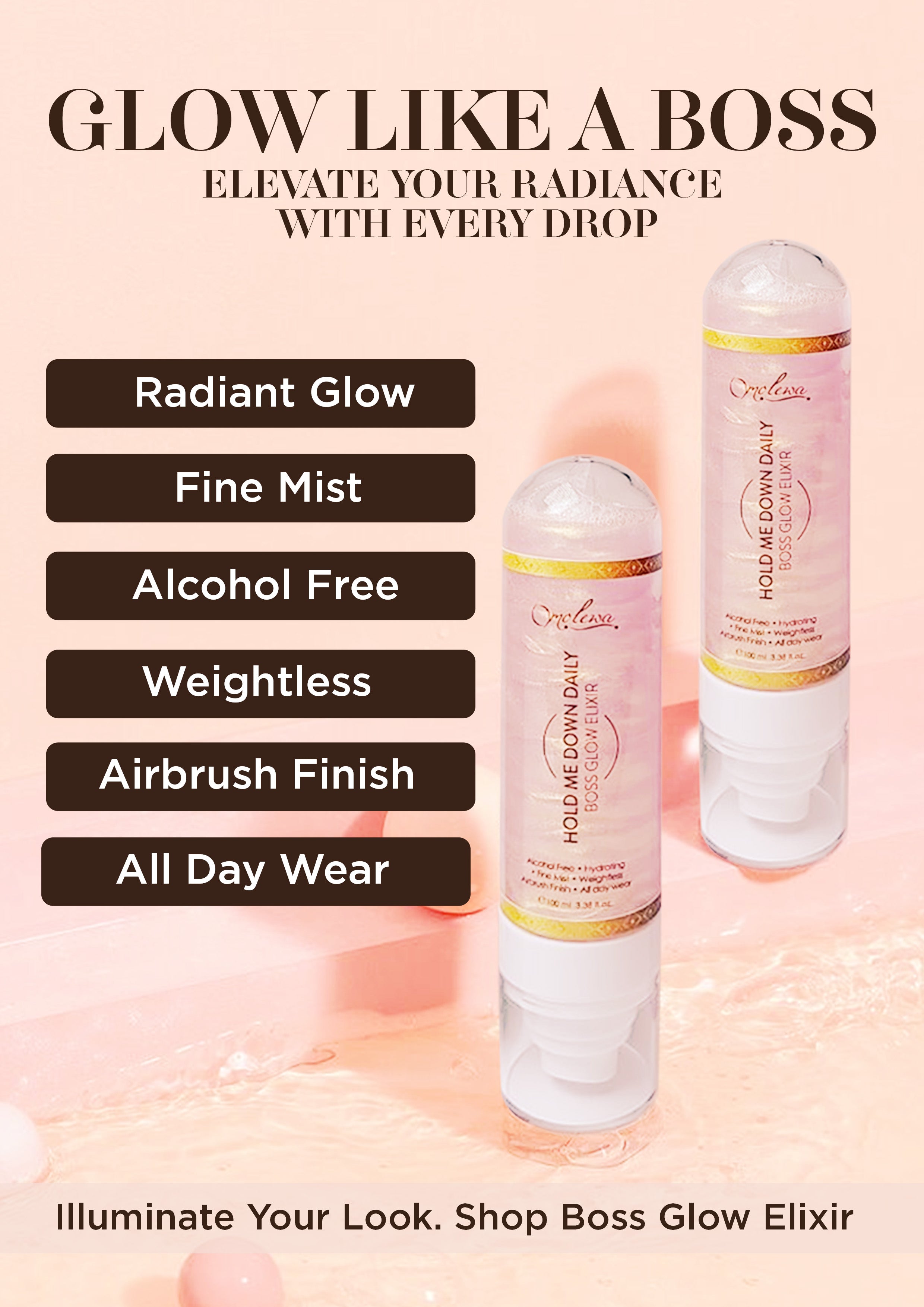 Boss Glow Elixir - (Hold Me Down Spray) (Copy) omolewa-makeup