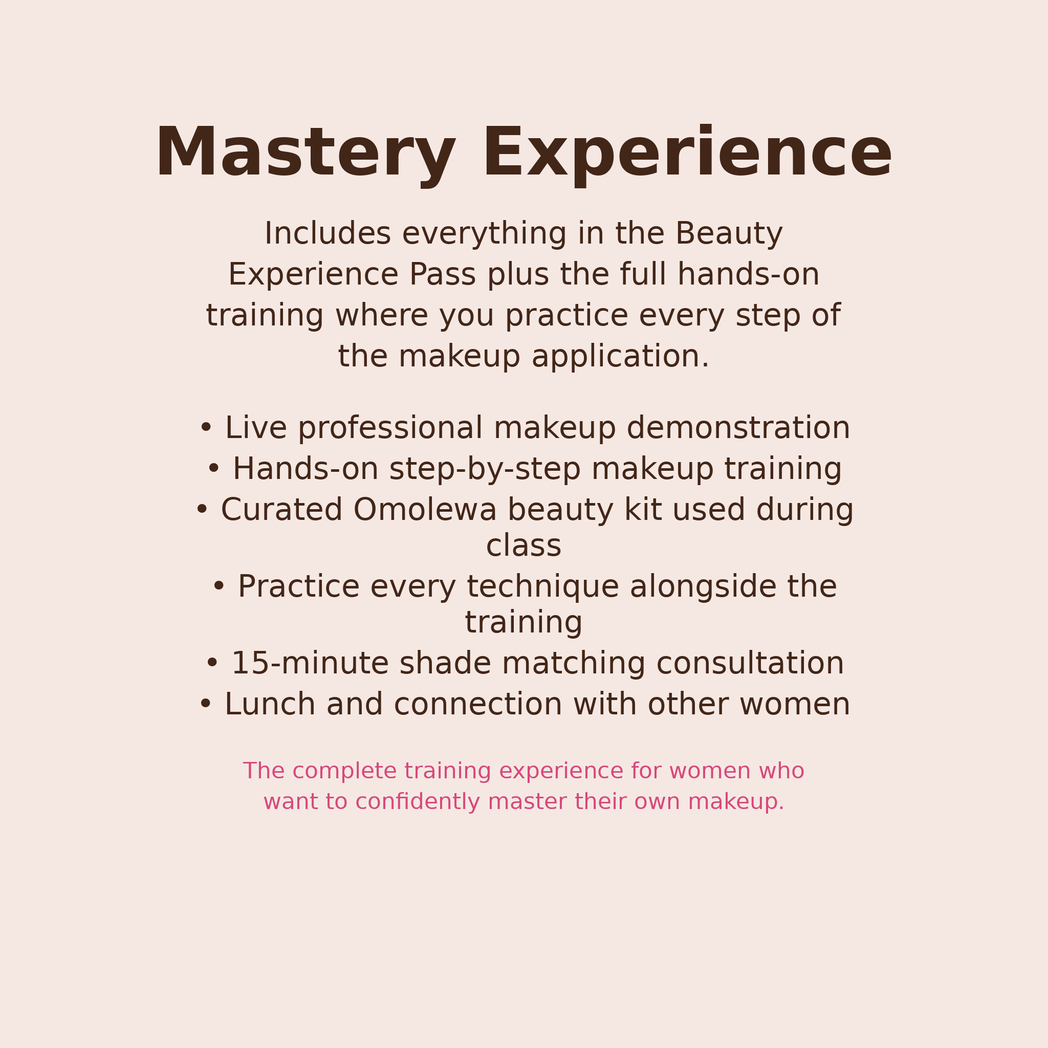 Mastery Experience