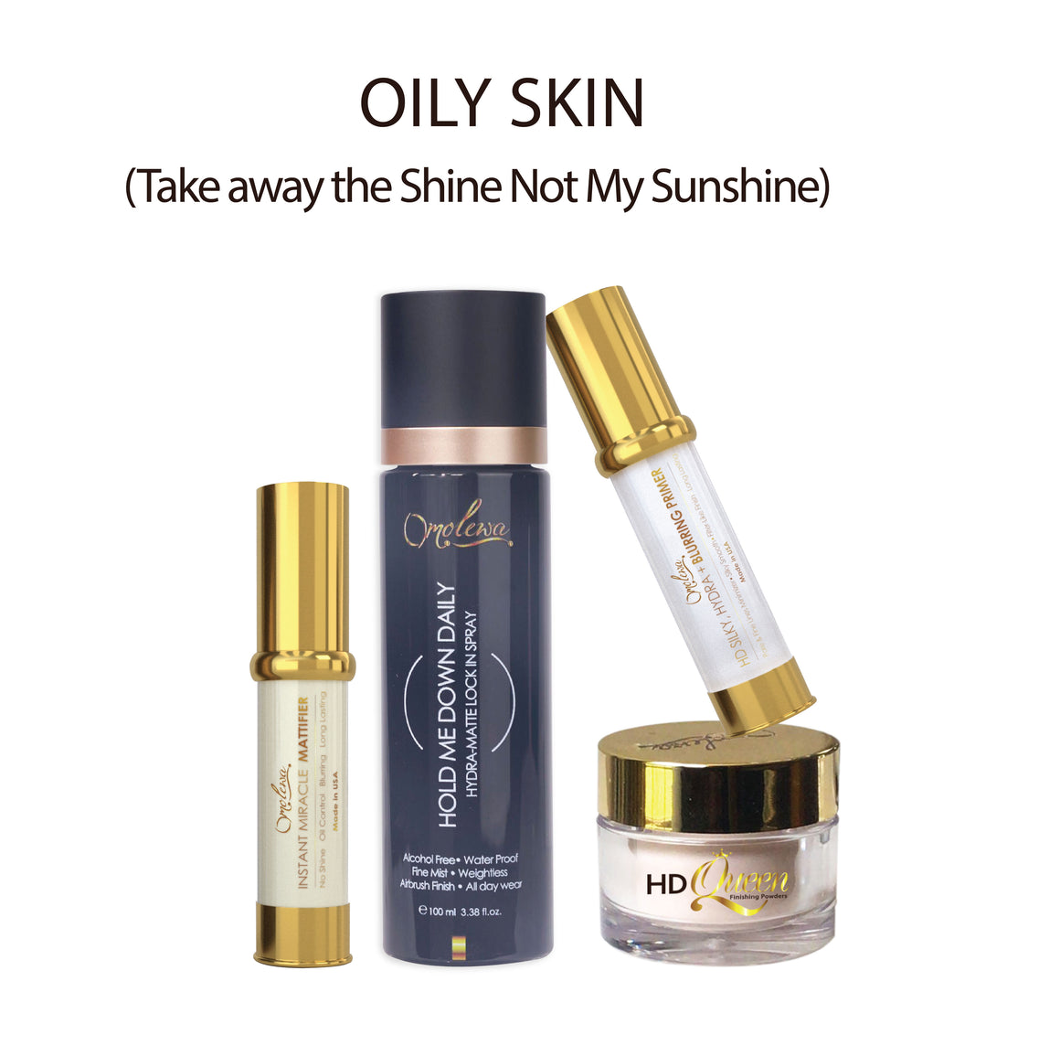 Oily Skin Set - Smudge Proof Makeup System Omolewa Makeup