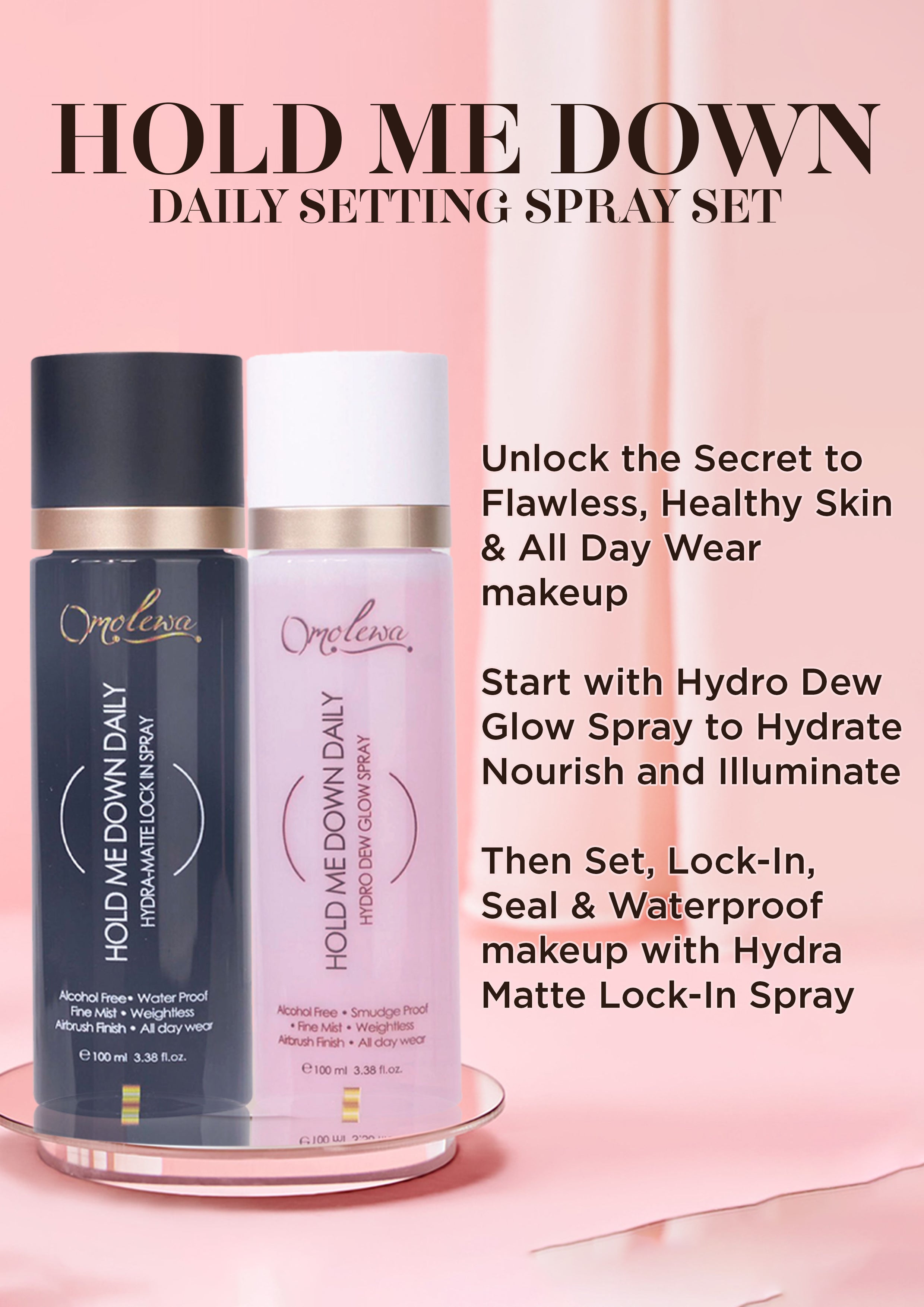 Hold Me Down Daily Setting Spray SET (Test) omolewa-makeup