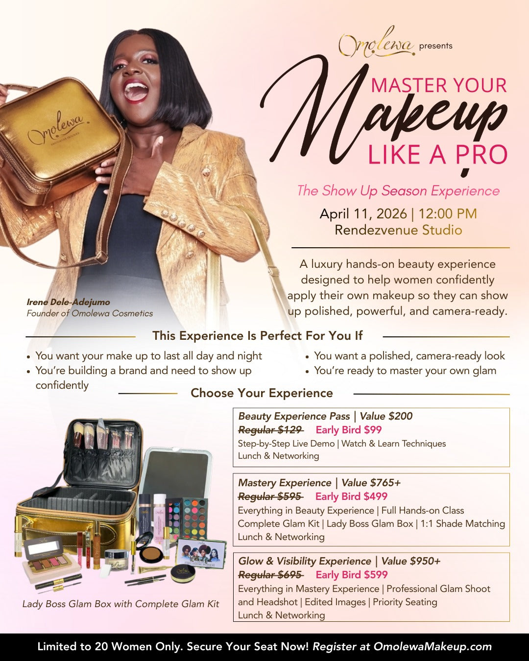 Beauty Experience Pass, Mastery Experience, Glow & Visibility Experience