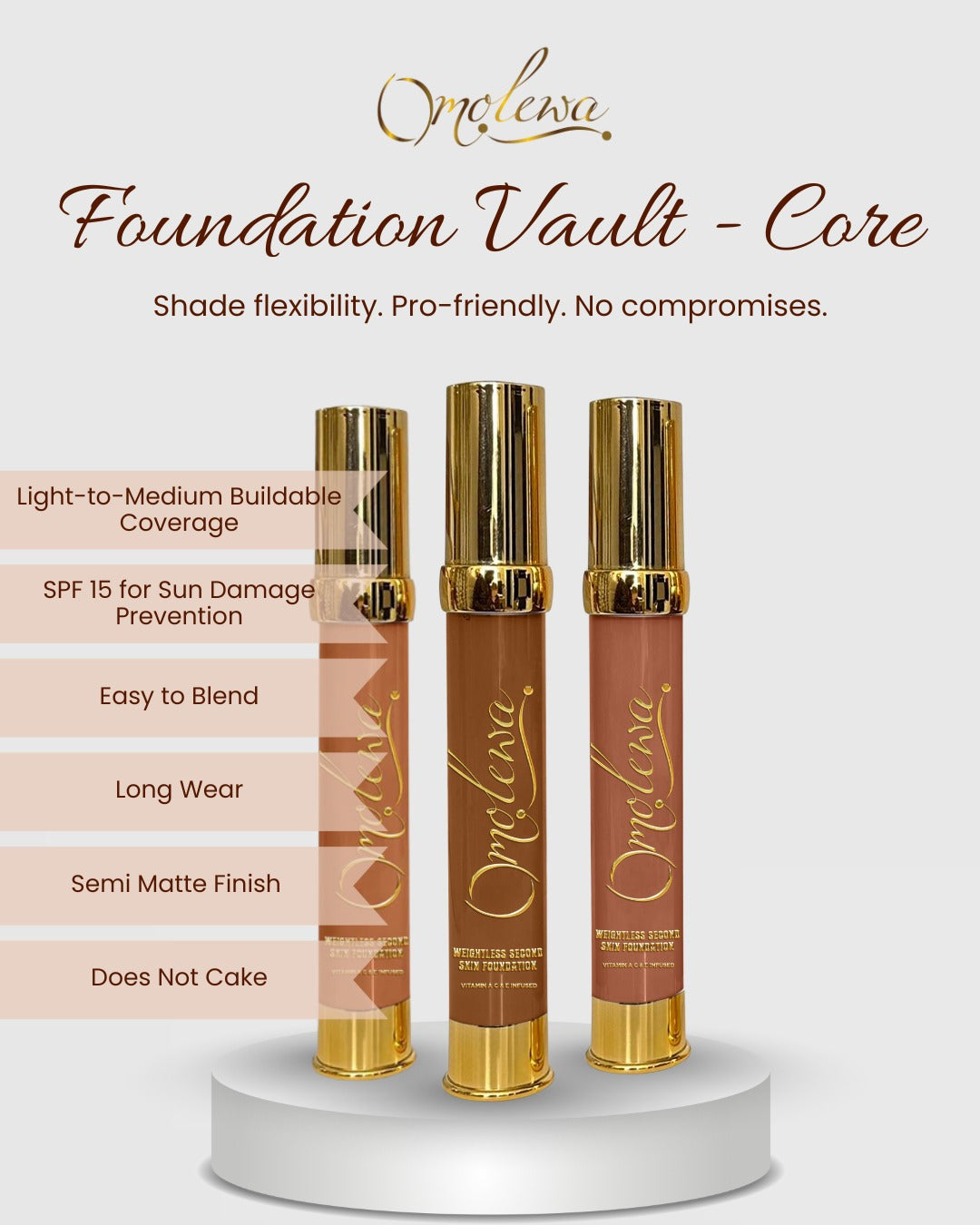 Vault Core - 3 Weightless Second Skin Foundation