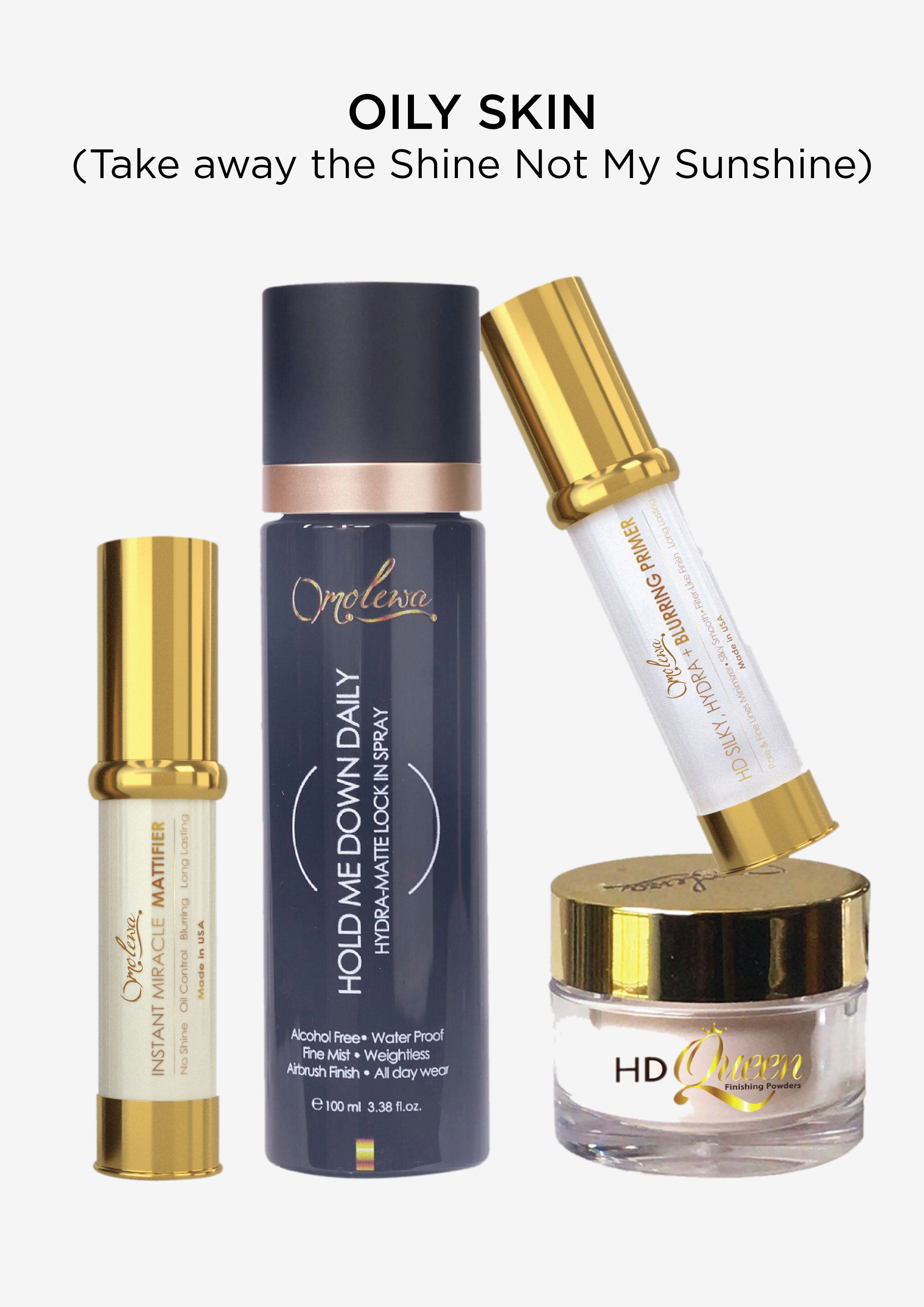 Oily Skin Set - Smudge Proof Makeup System (Test) Omolewa Makeup